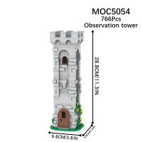 MOOXI วัยกลางคนทหารหอสังเกตการณ์อิฐรุ่นประกอบชิ้นส่วนขนาดเล็กอาคารบล็อกของเล่นการศึกษาสำหรับเด็กของขวัญ MOC5054