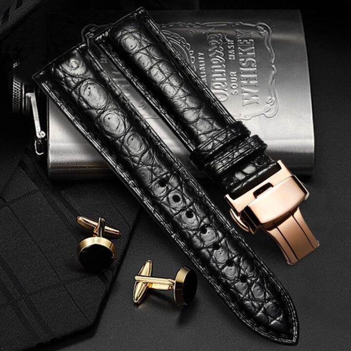 original-top-layer-crocodile-leather-belt-round-grain-strap-men-and-women-butterfly-buckle-pin-watch-chain-mens-high-end