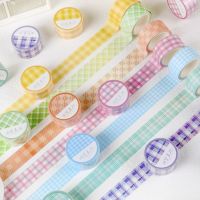 【LZ】❡♈  Mohamm fresco Gradiente Grade Washi fita adesivo Material Escolar Diário DIY Planners Scrapbooking 1 rolo