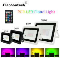 20W 30W 50W 100W LED RGB Flood Light 220V110V Outdoor Floodlight IP68 Waterproof Reflector Led Spotlight with Remote Control