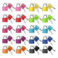 20 Pack Suitcase Locks Easy Carrying with Keys,Multicolor Small Luggage Padlocks Metal Padlocks for School Gym Classroom Matching Game