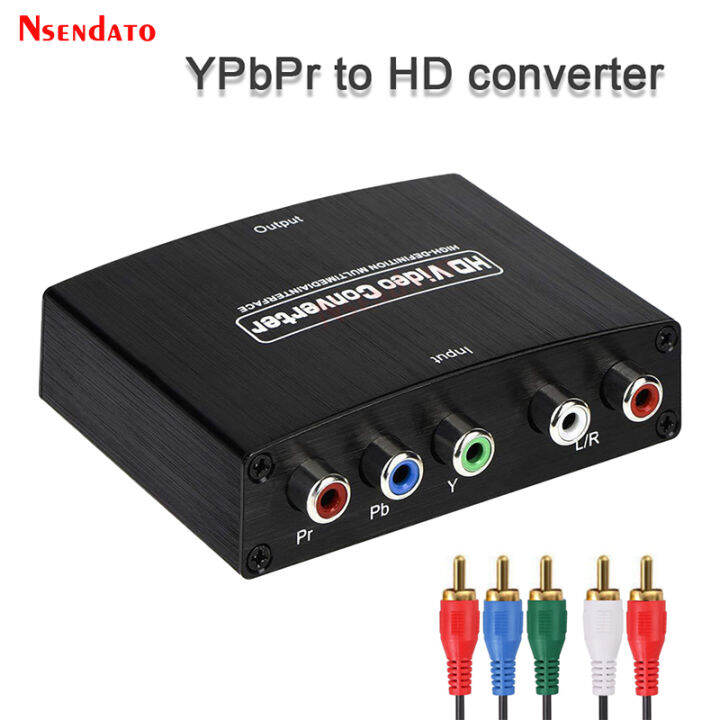 YPbPr To 1080P Video Audio Converter Adapter RCA to HD