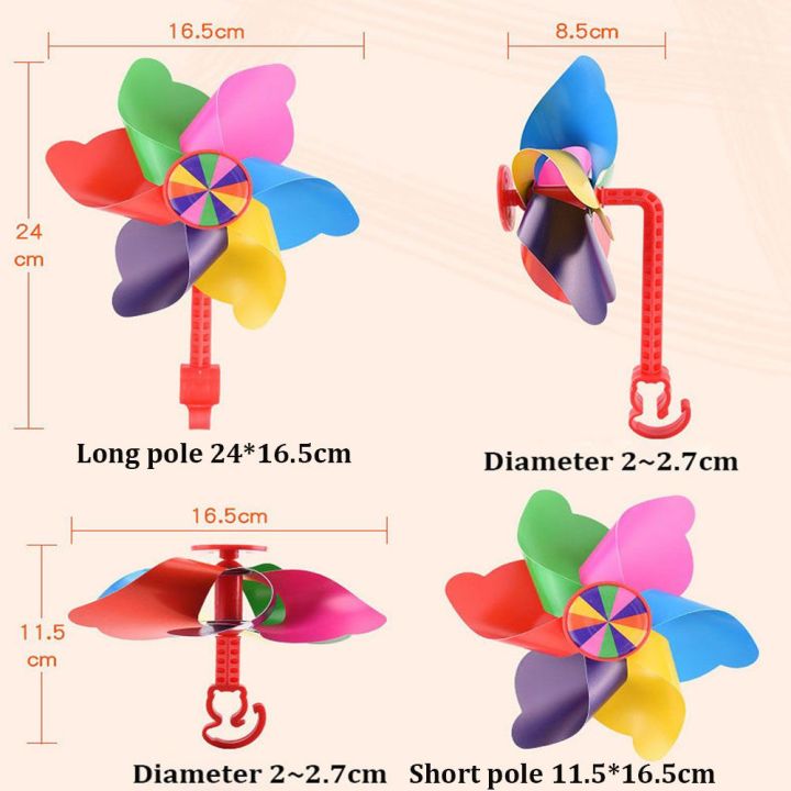 ltk376111กลางแจ้งมี6รูปแบบเสายาว-สั้นอุปกรณ์เสริมสำหรับเด็กจักรยานกังหันลมสกู๊ตเตอร์ตกแต่งจักรยานกังหันลมรูปการ์ตูน