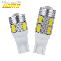 ஐ 1x T10 W5W LED lamp for car 12V Interior Light 5W5 LED Turn Signal License Plate Wedge Side Bulbs 194 168 5630 6SMD White Yellow