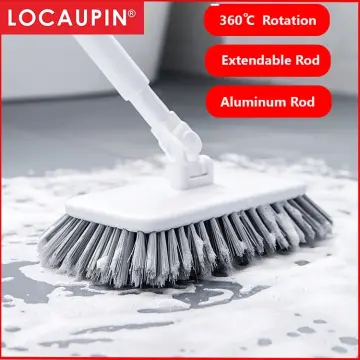 Scrub Cleaning Brush with Extendable Handle Rotatable Bathroom