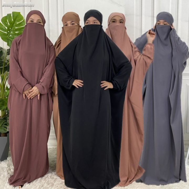 Middle East Prayer Clothes Islamic Long Dress Women Niqab Hijab Muslim ...