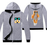 Dan TDM Stampy Catเด็กซิปเสื้อแขนยาวHooded Coatเสื้อกันหนาวเด็กHoodie Zipper Jacket Coat C1419เสื้อผ้าเด็กใส่ลำลองสำหรับฤดูใบไม้ร่วงฤดูหนาวหลวมเสื้อคาร์ดิแกนกีฬา