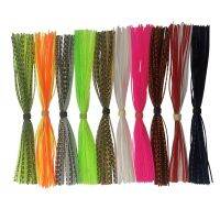 5pcs/lot 44 strands/bundle silicon skirts fishing lure Fishing Accessories  silk Rubber skirt tying material Buzzbaits Spinner Accessories