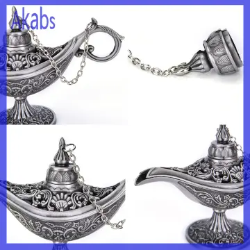 1pc Silver Metal Aladdin's Lamp Incense Burner, Home Decorative Creative  Ornament