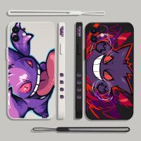 【LZ】▩✙  Capa de Telefone com Alça de Mão Quente Bonito Xiaomi Redmi Note 12 11T 10 10S 9 Pro Plus 10C 9A K40 K50 Anime Pokémon Gengar 4G 5G