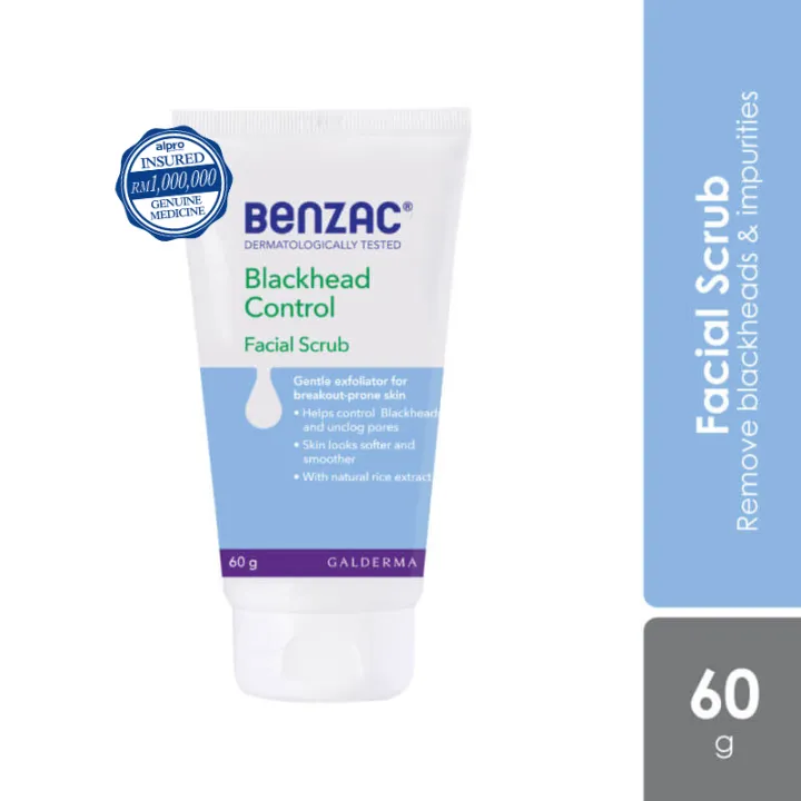 Alpro Pharmacy Benzac Blackhead Control Facial Scrub 60g Remove Blackheads Lazada