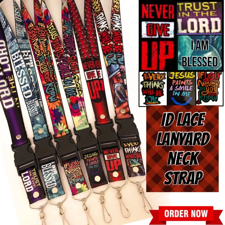 BIBLE VERSE ID LACE LANYARD NECK STRAP Lazada PH