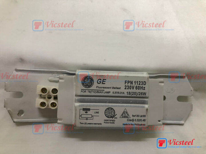 GE Ballast Fluorescent Ballast 20 watts FPN1123D 230 v for T8 Lazada PH