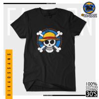 เสื้อยืด ผ้าฝ้าย พิมพ์ลาย One PIECE Combed 30s Screen Distro สําหรับผู้ชาย ผู้หญิง