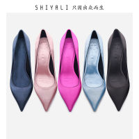 Women Office Shoes Sample Lower Heel 5cm Pointed Toe Higher Quality Silks Satins Pumps Comfortable Work Shoes Elegant Pumps