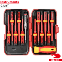 Instruments 13Pcs 1000V เปลี่ยนไขควงหุ้มฉนวนชุด Mag-Netic Slotted Phillips Pozidriv Torx Bits ช่างไฟฟ้าชุดเครื่องมือซ่อมแซม