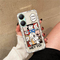 เคสใส่โทรศัพท์คลังสินค้าพร้อมสำหรับ VIVO Y27 Y78 Y02T 4G 5G 2023เคสนิ่มซิลิโคนลายครอบครัวสนูปี้ TPU บางเป็นพิเศษ VIVOY78ฝาหลังกันกระแทก5G