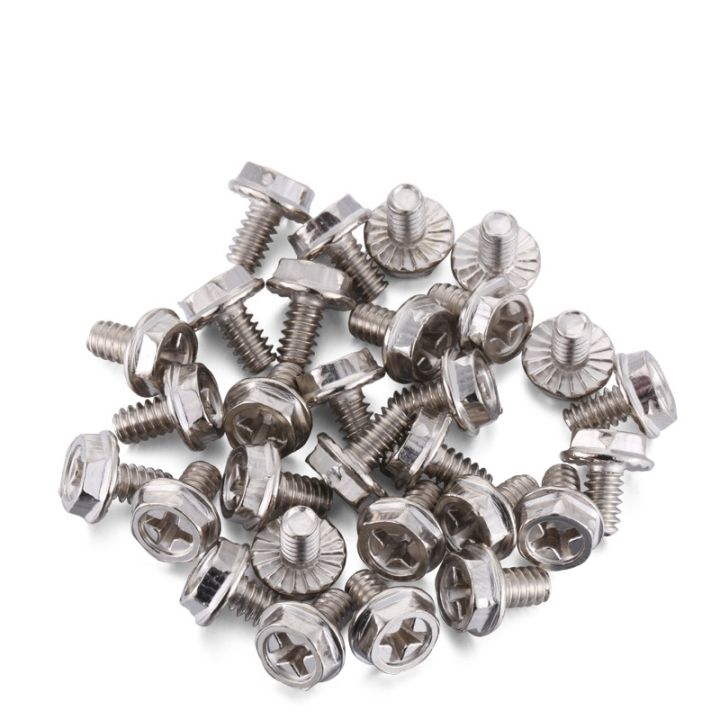 50pcs-toothed-hex-6-32-computer-pc-case-hard-drive-motherboard-mounting-screws-for-motherboard-pc-case-cd-rom-hard-disk-10x6mm