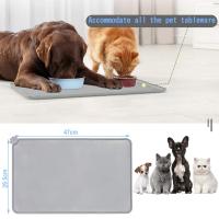 Waterproof Non-slip Silicone Pet Placemat Food Pan Mat With Border Dog Feeders Food Grade Silicone Bowl Mat Pet Supplies 40x29.5