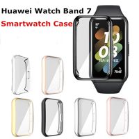 Screen Protector Case For Huawei Watch Band 7 Smartwatch Silicone Bumper Shell Protective Cover For Huawei Band 7 Watch Case Cables