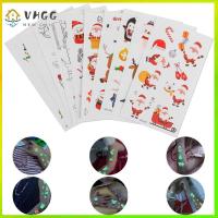 VHGG 1pc Cartoon Body Art Temporary Year Party Snowflake Children Sticker Christmas Tattoo Stickers Santa Claus Luminous