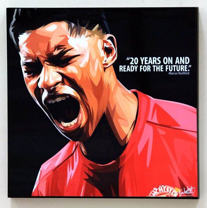 Marcus Rashford United Football Soccer Poster Pop Art Canvas Quotes ...