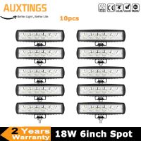 10ชิ้น6นิ้ว18W Led ออฟโรดตัดหมอกสำหรับขับรถ Led แถวเดียวรถ12V คาน4wd จุดสำหรับ Uaz Jeep Moto