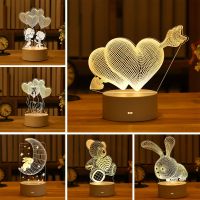 ﹍ 3D Lamp Acrylic USB LED Night Lights Neon Sign Lamp Xmas Christmas Decorations for Home Bedroom Birthday Decor Wedding Gifts