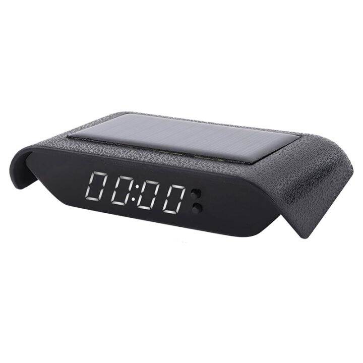 Portable Solar Car Digital LCD Clock & Temperature Display Auto ...