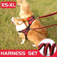 【FCL】✗ Dog Harness Reflective Harnesses No Pull Training Chest with Handle Leash Set Small Medium Large Big Dogs Collar