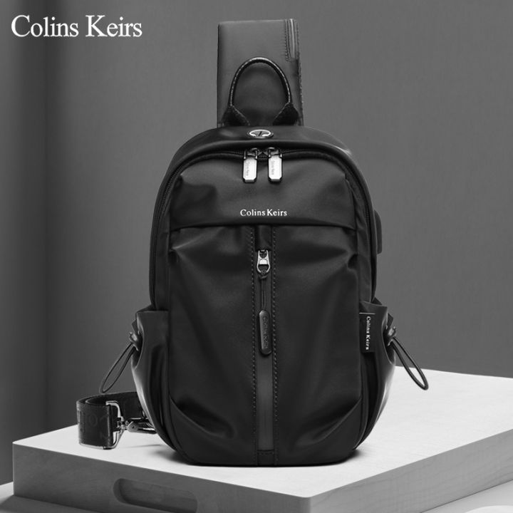  Colins Keirs Leather crossbody bag for men. Man purse