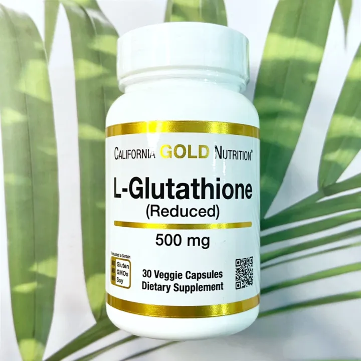 California Gold Nutrition® L Glutathione Reduced 500 Mg 30 Veggie Capsules แอล กลูตาไธโอน
