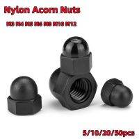 5/10/20/50pcs Black Nylon Acorn Nuts M3 M4 M5 M6 M8 M10 M12 Plastic Decorative Cover Dome Semicircle Cap Nut DIN1587