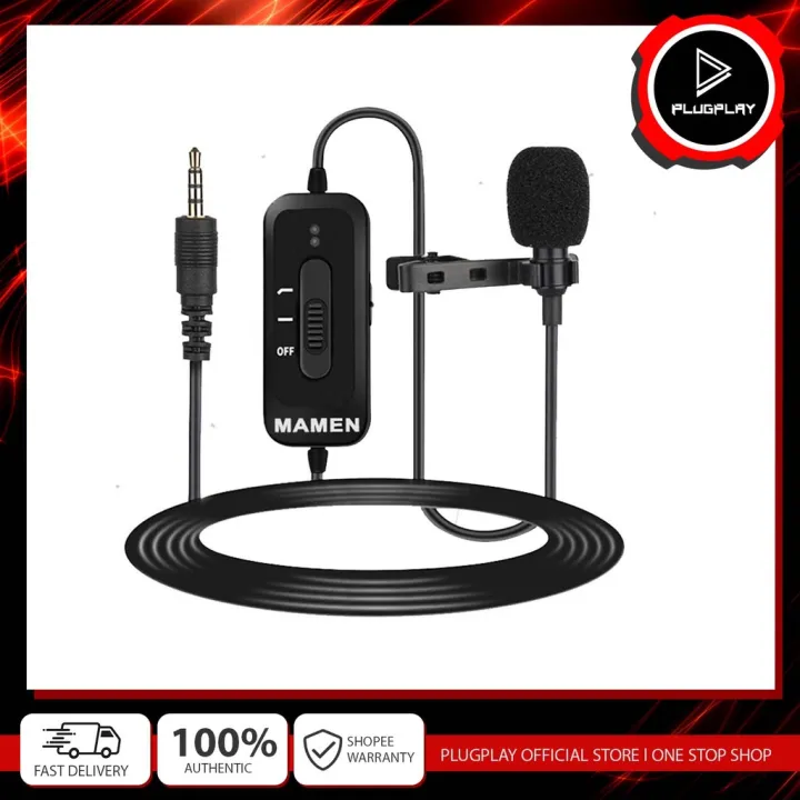 MAMEN Microphone KMD2 Lavelier Noise Canceling Condenser Mic Realtime