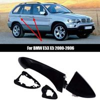 1 Set Door Handle Kit 51218243618 Front or Rear Right Bright Black for BMW X5 E53 2000-2006