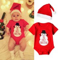 My First Christmas Baby Girl Rompers Costumes For Boys Santa Claus Newborn Baby Outfits Clothes New Year Jumpsuit Wear Overalls