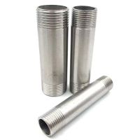 Length 100/150/200/300mm 1/4 3/8 1/2 3/4 -2 BSP Male Thread Long Nipple 304 Stainless Steel Pipe Fitting Connector Adapter