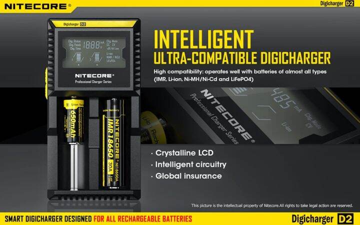 แท่นชาร์จเปล่า-nitecore-d2-ของแท้-โค้ดบนกล่องเช็คได้