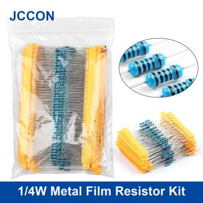 ▤♕ 300Pcs/600Pcs 1/4W 30Value Metal Film Resistor Kit 1 Rang Carbon Resistance Assortment Kit Set 10R-1M