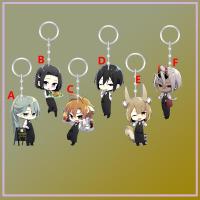 Anime Keychain Dairoku Ayakashimor Akitsu Shino Semi Tokitsugu Akuroo Acrylic Keyring strap Figure hanging accessories 6cm