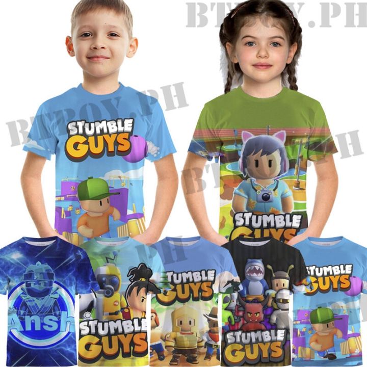 Stumble Guys T-shirt Casual Short Sleeve Crewneck Kids t Shirt
