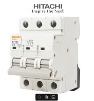 เซอร์กิตเบรคเกอร์ ฮิตาชิ - Hitachi Circuit breaker MCB 415VAC, 3 Poles, ขนาด 16A