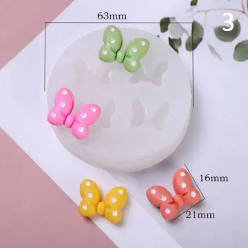 Mini Bowknot Shaped Silicone Molds For Chocolate, Fondant & Cake Decoration  Tool, Aromatherapy Candle, Gypsum, Clay Craft, Resin Mold
