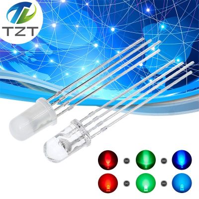 20Pc Multicolor 4pin 5mm RGB Led Diode Light Lamp Tricolor Round Common Anode Cathode LED F5 Light Emitting Diode Red Green BlueElectrical Circuitry P