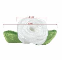 【cw】100pcs Mini Satin Ribbon Flower Silk Rose head Ribbon DIY Wedding Bow Appliques Craft Sewing Clothing Accessories Decoration 【hot】