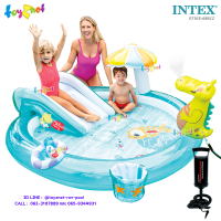 Intex ส่งฟรี สระน้ำ เป่าลม สไลเดอร์ จระเข้น้อย 2.03x1.73x0.89 ม. รุ่น 57165 + ที่สูบลมดับเบิ้ลควิ๊ก วัน