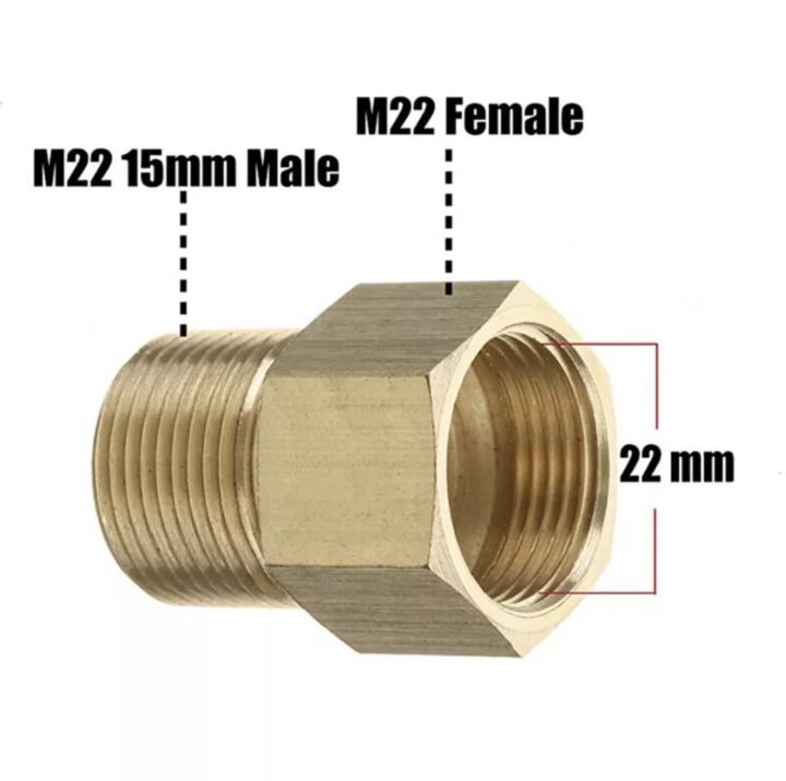 แปลงแกนกลางสายอัดฉีด-15mm-to-14mm-แปลงสายฉีดน้ำ-ข้อต่อสายฉีดน้ำ