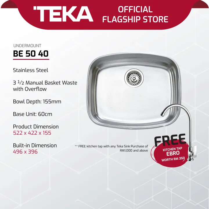 Teka Be 50 40 Stainless Steel Sink Lazada 7340