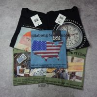 เสื้อยืด ลาย BILLABONG FULL TAG สีดํา ของแท้