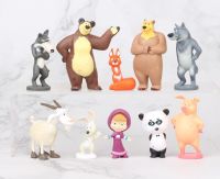 10ชิ้น Masha และหมีตุ๊กตาขยับแขนขาได้ของเล่นการ์ตูนโมเดลเคลื่อนไหวสำหรับของขวัญเพื่อน